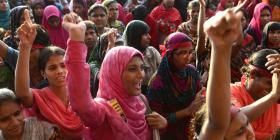 Bangladeshi garment workers' protest, 2013.