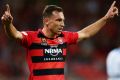 Hat-trick hero: Brendon Santalab celebrates another goal.