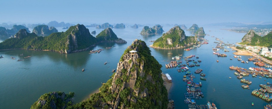 Halong Bay in Vietnam.