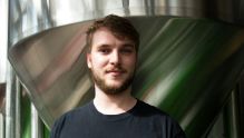 Student Rhys Raymond-Jones, at Rocks Brewing Co, says making his own beer during his internship was "a home brewer's dream".