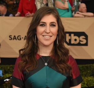 Mayim Bialik arrives at the 23rd annual Screen Actors Guild Awards at the Shrine Auditorium & Expo Hall on Sunday, ...