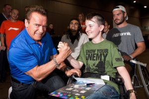 Arnold Schwarzenegger entertained fans at the Arnold Classic Australia in Melbourne.