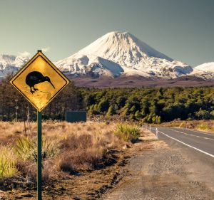 Mount Ngauruhoe is one of three active volcanoes in Tongariro National Park.