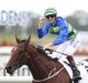 Arc dreaming: Hugh Bowman punches the air after Jameka's win in the BMW at Rosehill on Saturday.