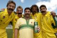 Boony with the Aussie cricket team ... and a can of VB.