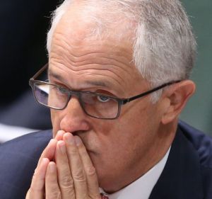 Prime Minister Malcolm Turnbull during question time at Parliament House in Canberra on Wednesday 22 March 2017. Photo: ...