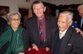 Judge Christopher Weeramantry and his wife Rosemary accept a gift from Australia Sri Lanka Council member Ian Fry to ...