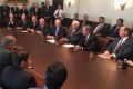 Mike Pence tweeted this photo of the meeting which discussed the future of maternity care in the United States.