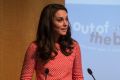 Catherine, Duchess of Cambridge speaks during the launch of maternal mental health films ahead of mother's day at Royal ...