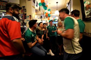 Irish celebrate Saint Patricks Day at The Mercantile Hotel in The Rocks, Sydney, NSW. 17th March, 2017. Photo: Kate Geraghty.