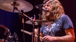 Spiderbait drummer/singer Kram in action at Metro City Perth. 