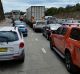 Northbound traffic on the M1 Pacific Motorway on Monday afternoon.