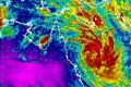 As of 5pm on Saturday, Tropical Cyclone Debbie was an estimated 640 kilometres east of Cairns and 560 kilometres ...