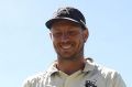 The Bushrangers'  James Pattinson is applauded by his teammates after taking five wickets in the second innings during ...