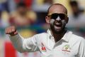 Not Lyon: Nathan Lyon stars on day two of the fourth test, taking four wickets.