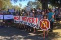 Protesters gathered in Guildford to protest against a proposed McDonald's.