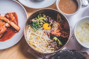 Soup made from bean sprouts.