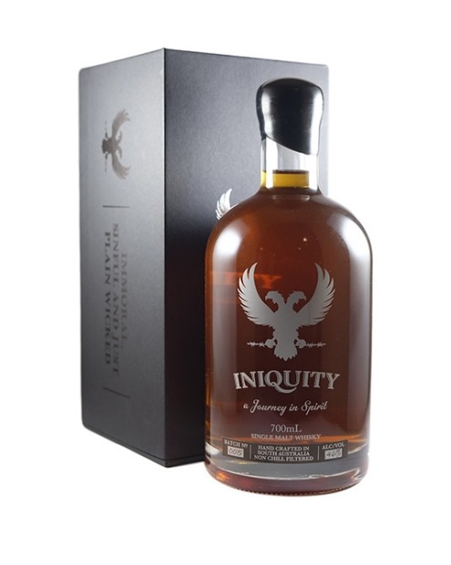 <b>Iniquity Single Malt Whisky</b><br>
Produced at the Tin Shed Distilling Co in Adelaide, this hard-to-come-by whisky ...