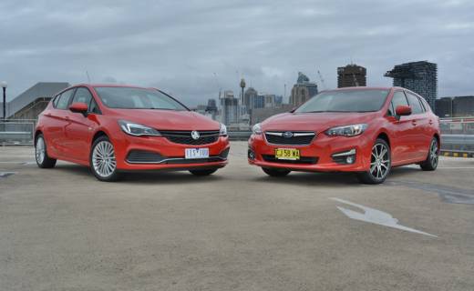 A Small Car War - Holden Astra R v Subaru Impreza 2.0-L Comparison Test