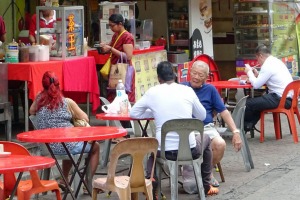 A Chinatown street, Kuala Lumpur.