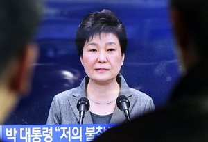 South Korean President Park Geun-hye's addressing to the nation