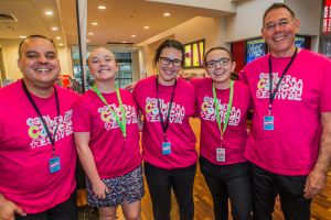 From left, John Plumidis, of Weetangera, Steph Warden, of Goulburn, Maggie Dunlop, of Acton, Maddy Weeks, of Goulburn ...