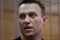 Russian opposition leader Alexei Navalny speaks in court in Moscow, Russia.