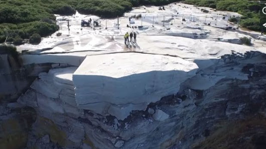 Wedding Cake Rock 'at risk of collapsing into the sea'