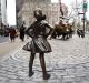 The "Fearless Girl" in Wall Street, New York. 