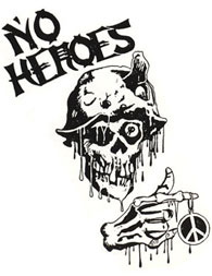 No Heroes sticker