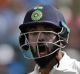 Lokesh Rahul celebrates as India wins the fourth Test. 