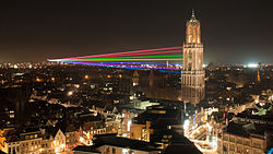 Aerial view of the Dom Tower in the city centre