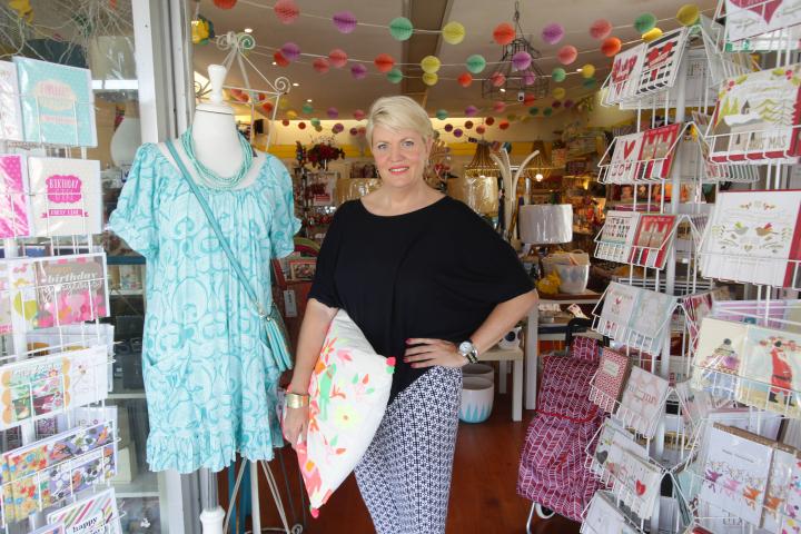 Jocelyn Ridgway, owner/operator of Green Grass Home & Body and The Park Bench Espresso Bar at Bulimba. Pic Annette Dew