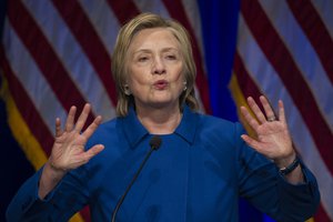 Hillary Clinton addresses the Children's Defense Fund's Beat the Odds celebration at the Newseum in Washington, Wednesday, Nov. 16, 2016.