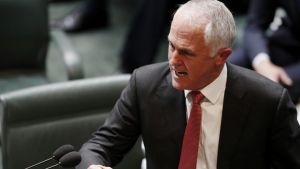 Prime Minister Malcolm Turnbull during question time at Parliament House in Canberra on Wednesday.