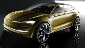 The Skoda Vision E concept previews the Czech brand's electric car future.