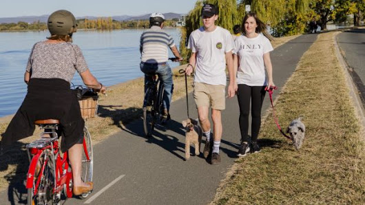 Narrow path along Lake Burley Griffin sparks rage between cyclists and pedestrians