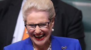 Bronwyn Bishop delivered her farewell speech to Parliament House in Canberra on Wednesday 4 May 2016. Photo: Andrew Meares