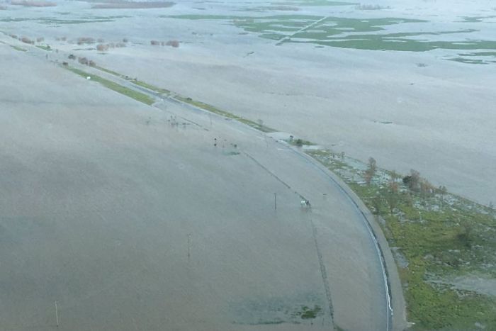 Floodwaters south of Proserpine