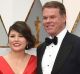 Martha Ruiz and Brian Cullinan from PricewaterhouseCoopers at the Oscars in Los Angeles.