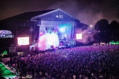 BILBAO, SPAIN - JULY 08:  Underworld perform live at BBK Live 2016 on July 8, 2016 in Bilbao, Spain.  (Photo by Gordon ...