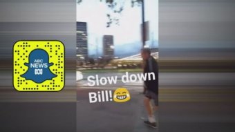 Snapchatting Bill Shorten's morning run