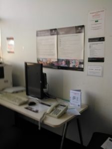 AUWU leaflets on desk at Service Tasmania office