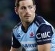 SYDNEY, AUSTRALIA - MAY 27: Bernard Foley of the Waratahs runs with the ball during the round 14 Super Rugby match ...