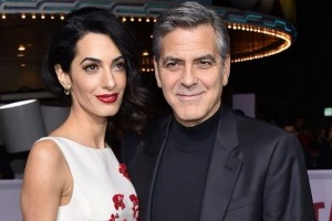 The Clooney twins are due to arrive in June.