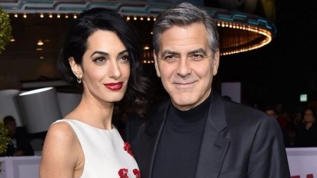 The Clooney twins are due to arrive in June.