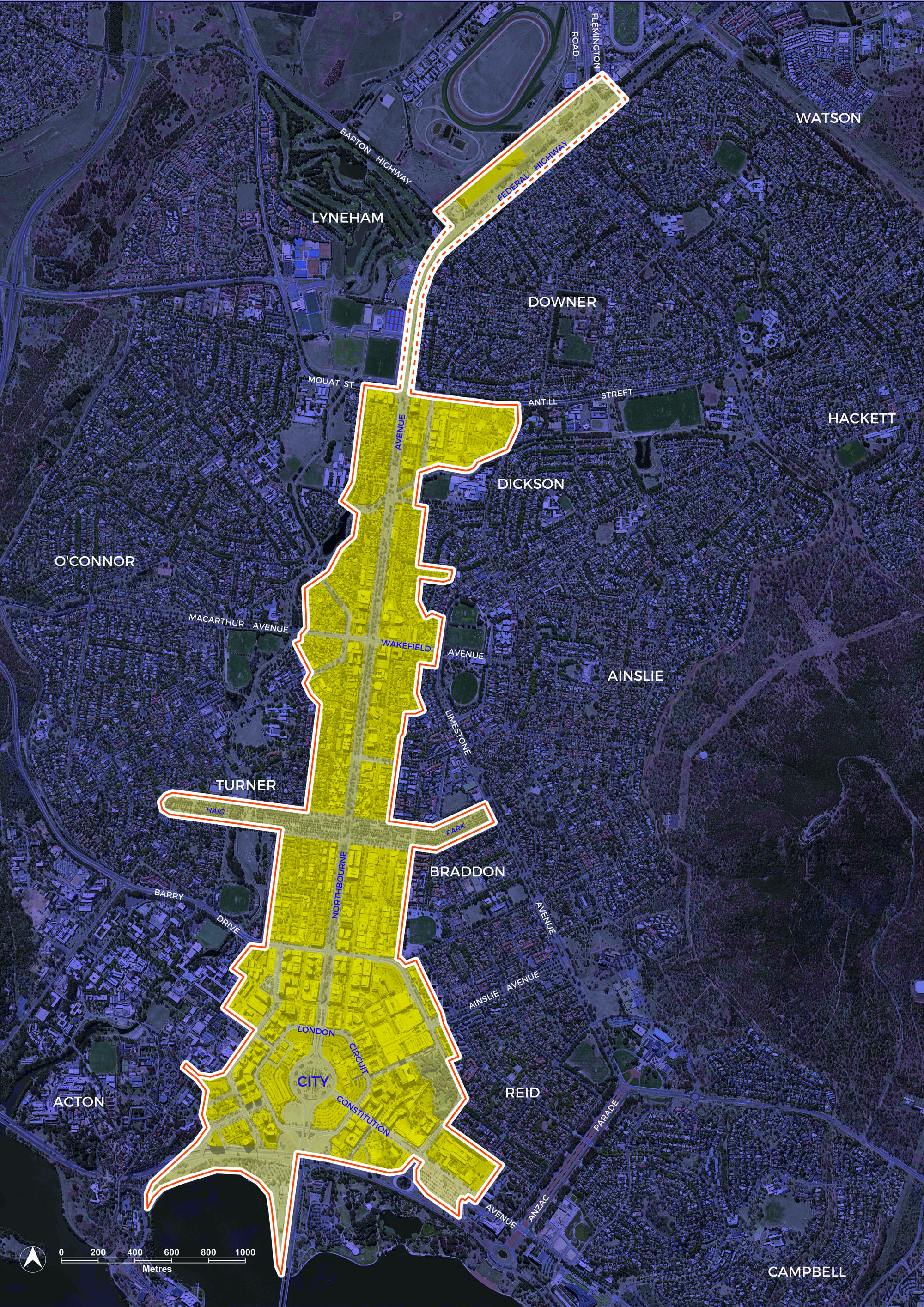 The Northbourne Avenue precinct to come under the control of the new City Renewal Authority.