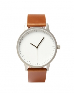 KENT 42MM Watch -  Tan / Silver / White