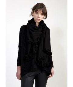 Naomi Tassel Scarf in Black