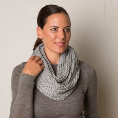 Knit Panel Loop Scarf